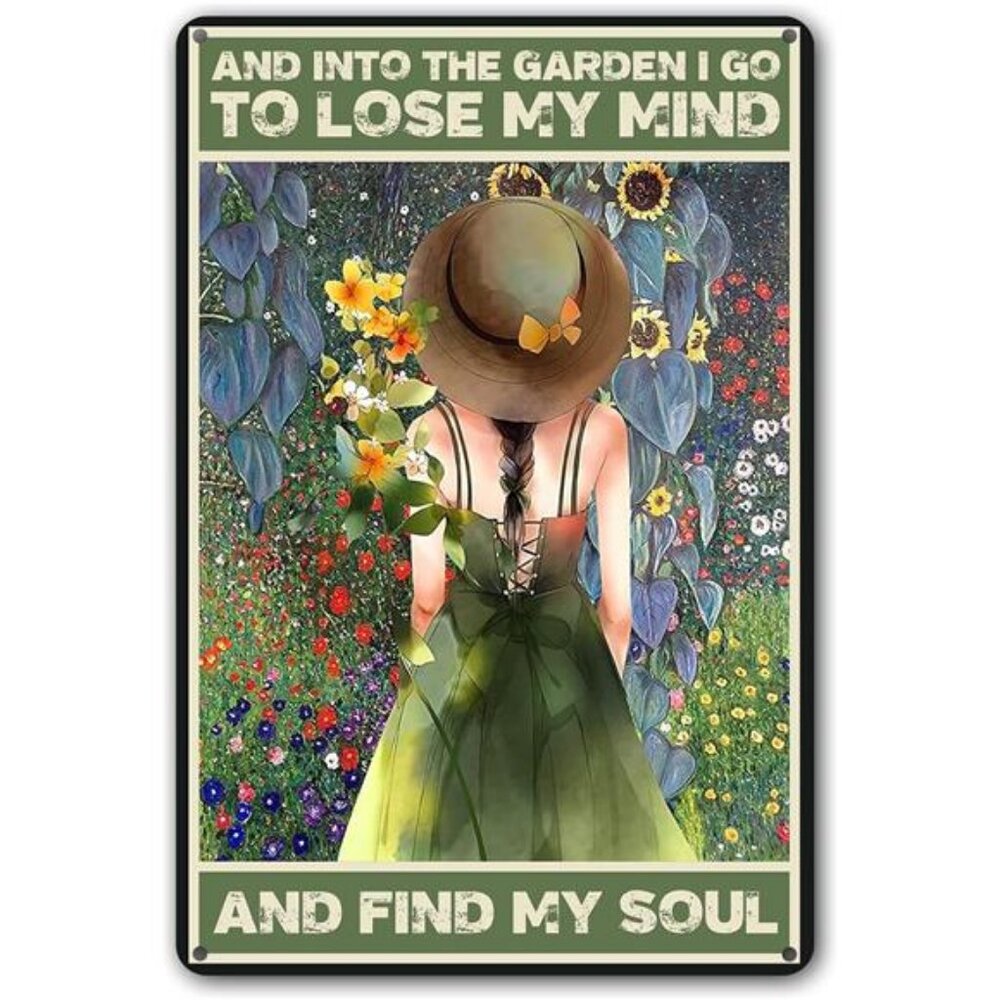 Funny Garden Decor Garden Gifts And Into The Garden, 12" x 8", (256)